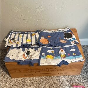 Boys 4 Pack Astronaut Underwear